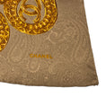 Load image into Gallery viewer, Chanel Taupe / Gold CC Logo Chain Print Square Silk Twill Scarf
