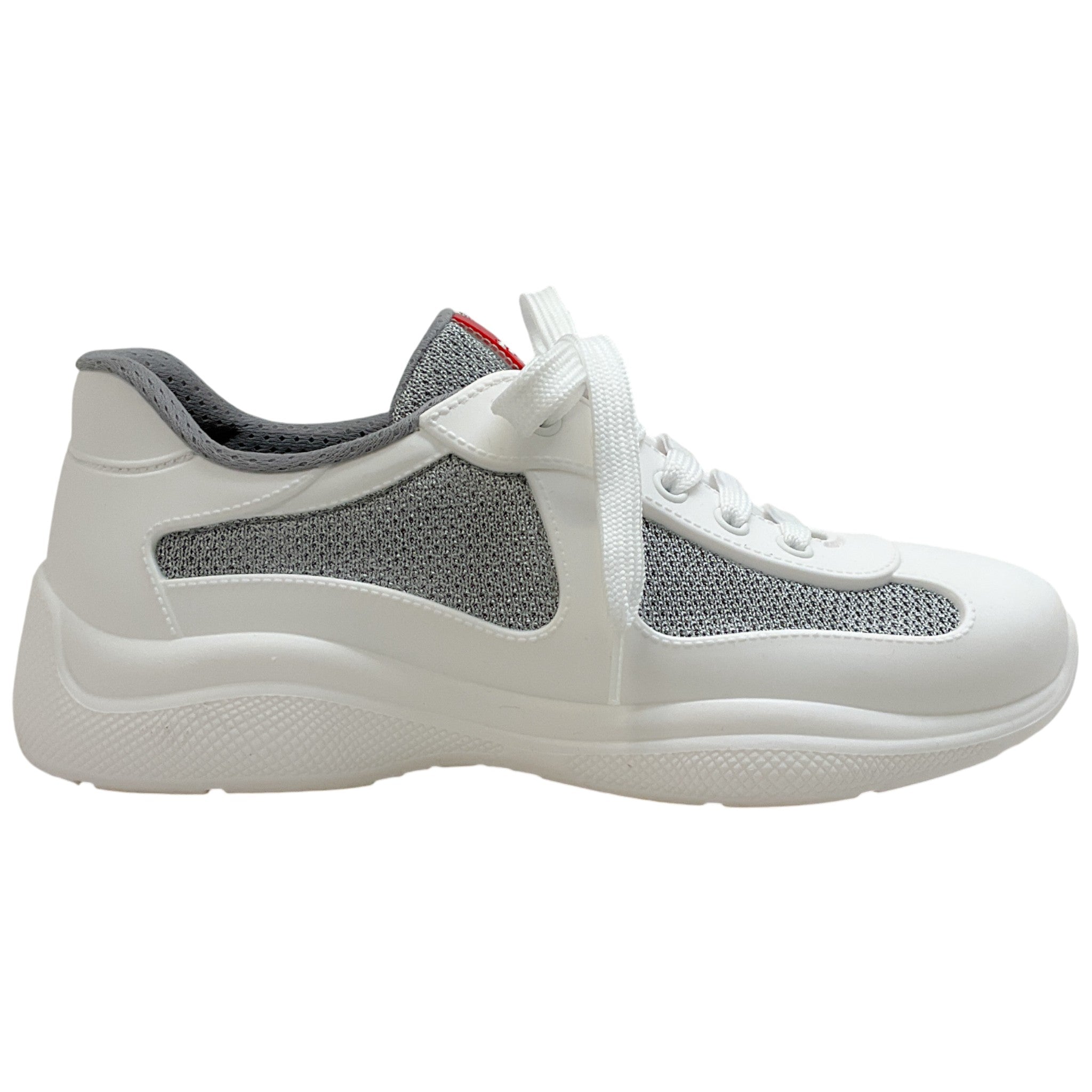 Prada White / Grey America's Cup Sneakers