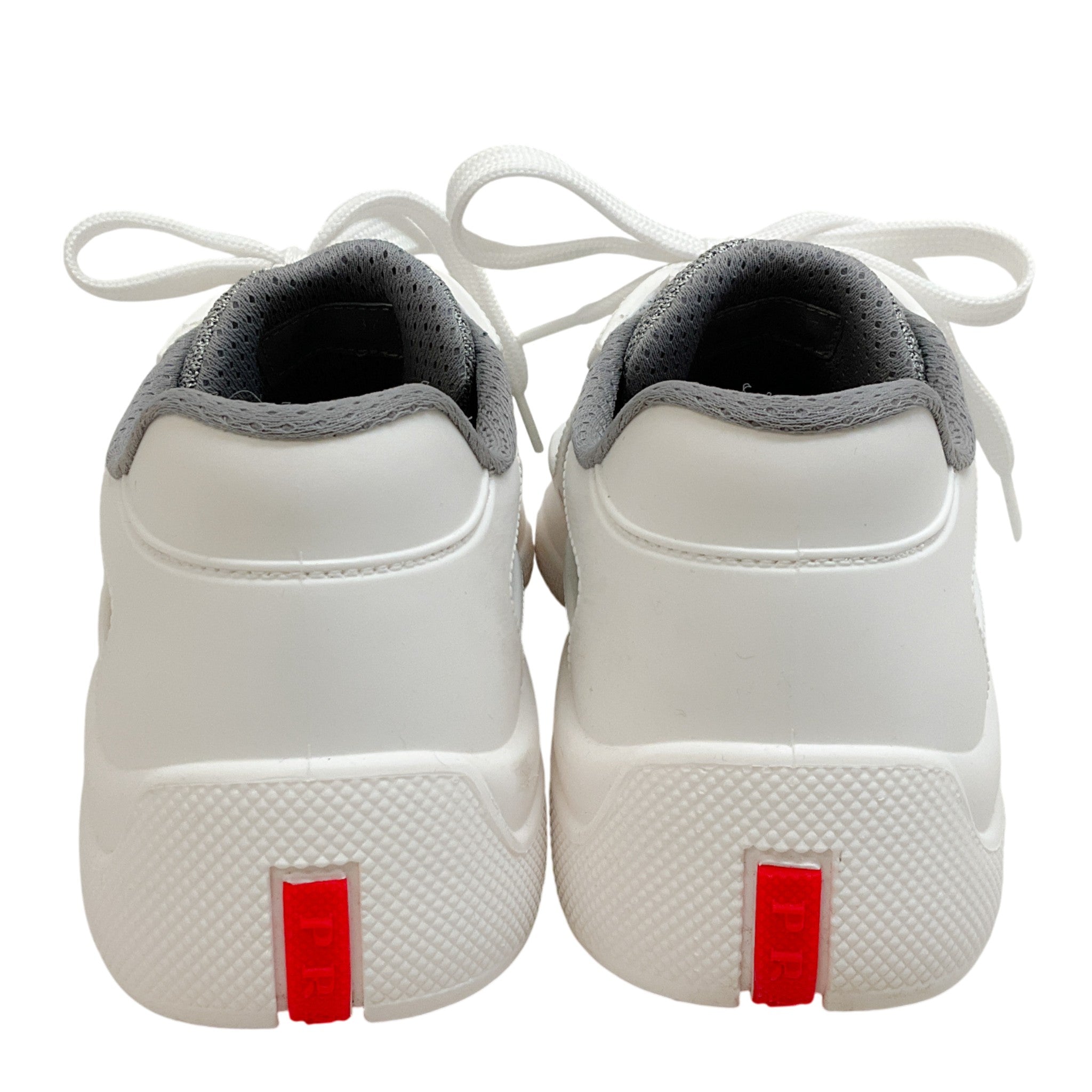 Prada White / Grey America's Cup Sneakers