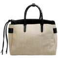 Load image into Gallery viewer, Nancy Gonzalez Canvas and Crocodile Tote with Removable Pouch
