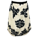 Load image into Gallery viewer, Oscar de la Renta Ivory / Black Ikat Print Midi Skirt
