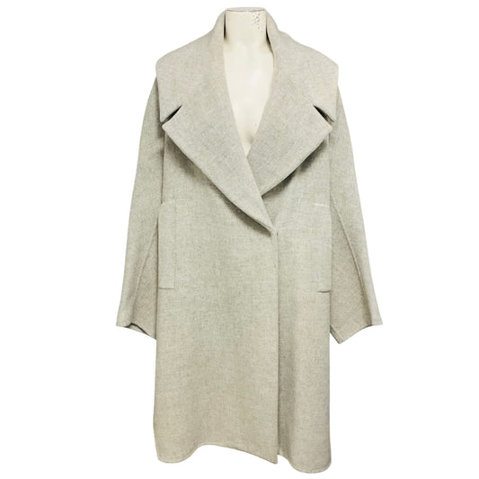 Max Mara Atelier Light Grey Cashmere and Wool Mid Length Coat