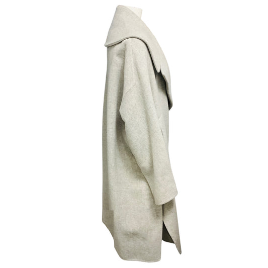 Max Mara Atelier Light Grey Cashmere and Wool Mid Length Coat