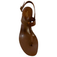 Load image into Gallery viewer, Gucci Brown Leather T Strap Sandals with Bamboo Heel
