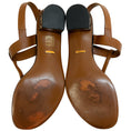 Load image into Gallery viewer, Gucci Brown Leather T Strap Sandals with Bamboo Heel
