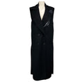 Load image into Gallery viewer, Albino Teodoro Navy Blue Bead Embellished Wool and Angora Long Vest
