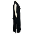 Load image into Gallery viewer, Albino Teodoro Navy Blue Bead Embellished Wool and Angora Long Vest
