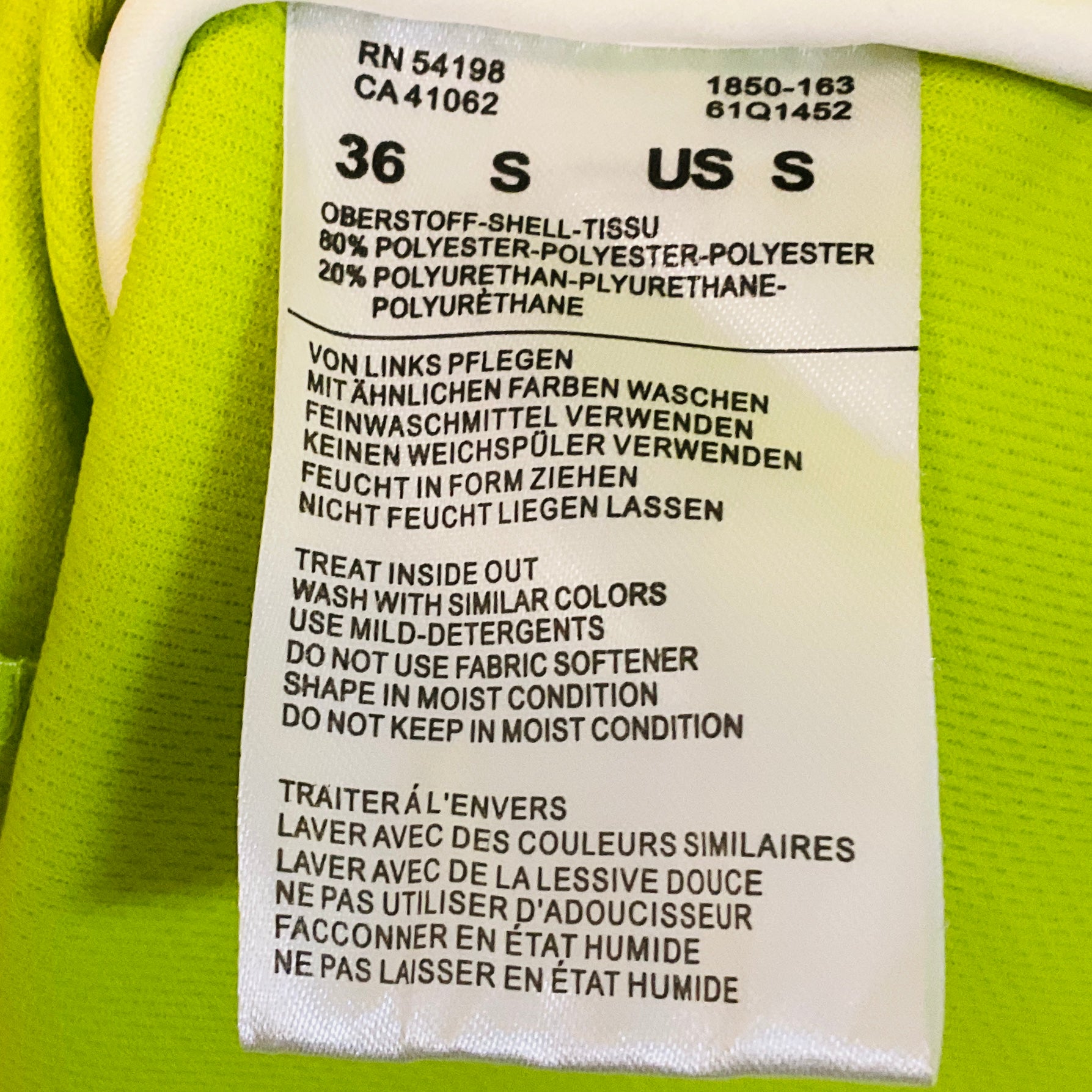 Bogner Lime Green Embroidered Zip Front Jacket
