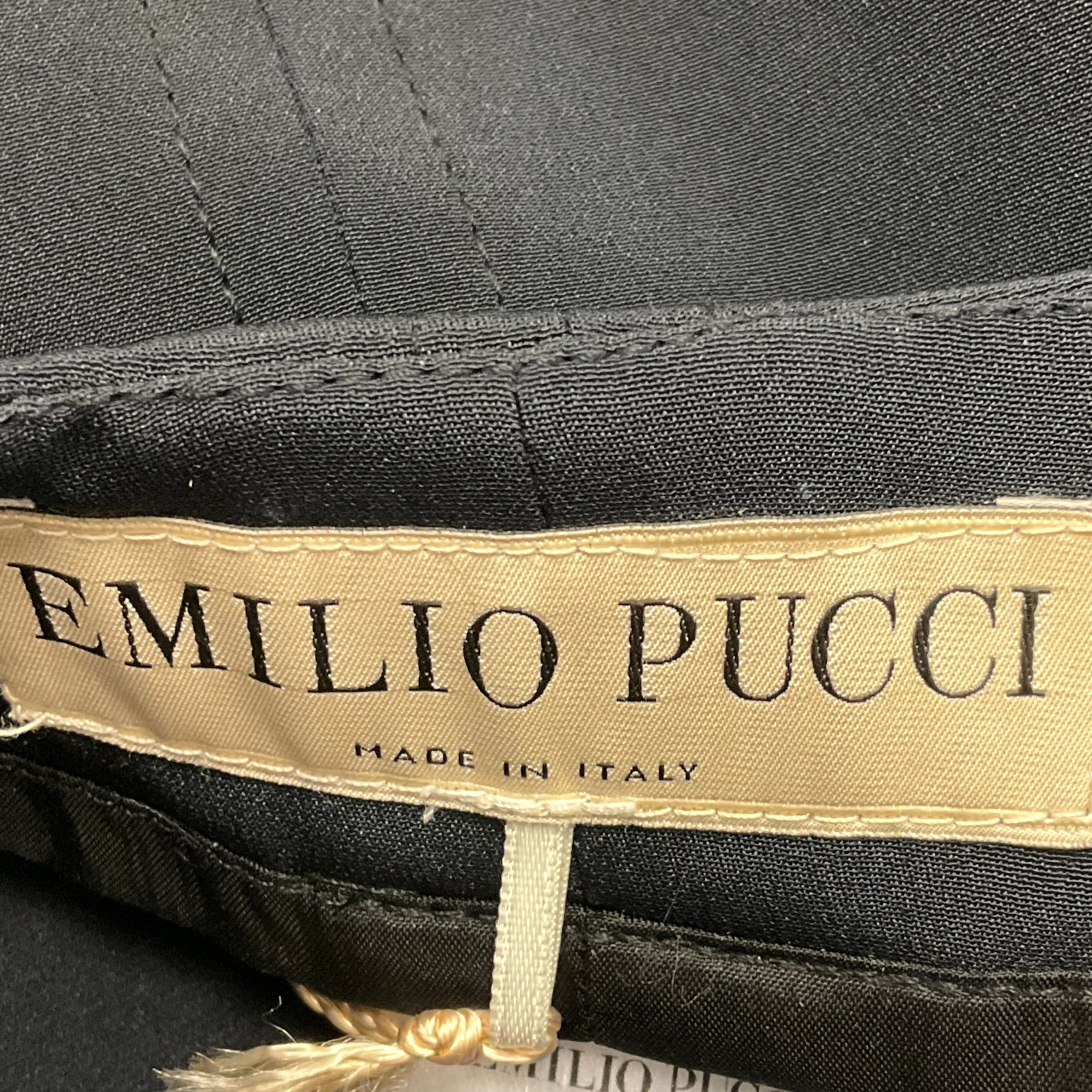 Emilio Pucci Black Netted Lace and Silk Corset Dress