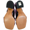 Load image into Gallery viewer, Dries van Noten Purple Satin Sandals with Snake Trim
