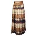 Load image into Gallery viewer, Smythe Brown Multi Sable Tie-Dye Pleated Side Slit Skirt
