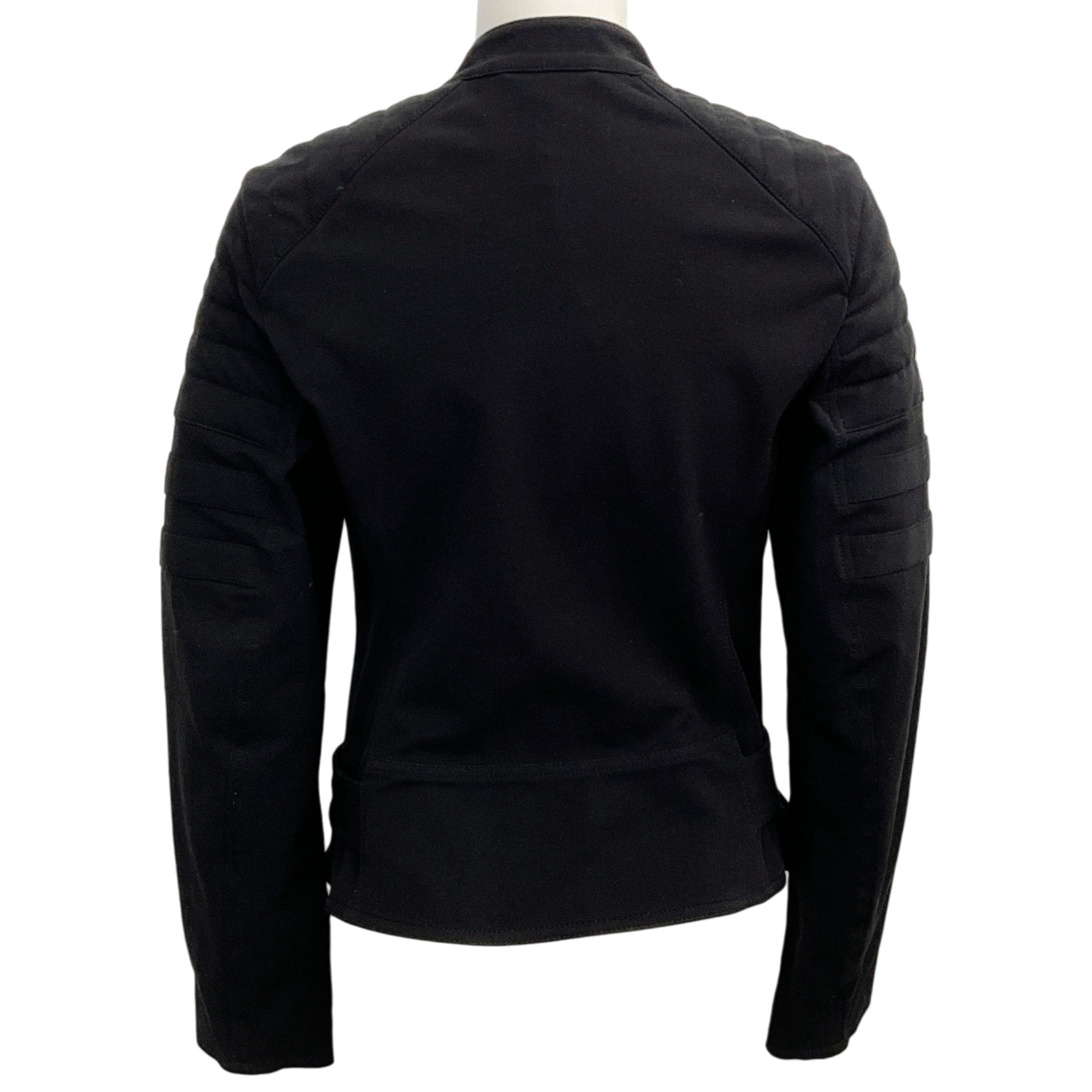3.1 Phillip Lim Black Cotton Sculpted Moto Jacket