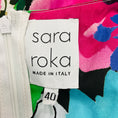 Load image into Gallery viewer, Sara Roka White / Blue Multi Floral Printed Elsy Dress
