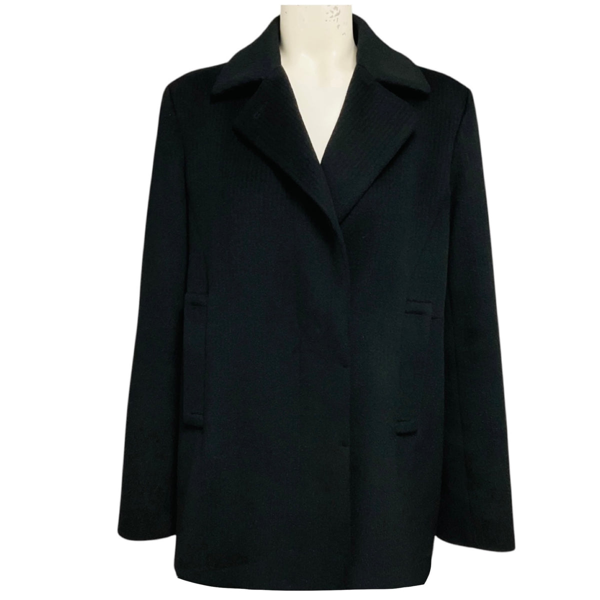 Jil Sander Black Wool, Angora, and Cashgora Jacket