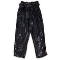 Load image into Gallery viewer, Sally LaPointe Black Sequined Belted Pants / Trousers
