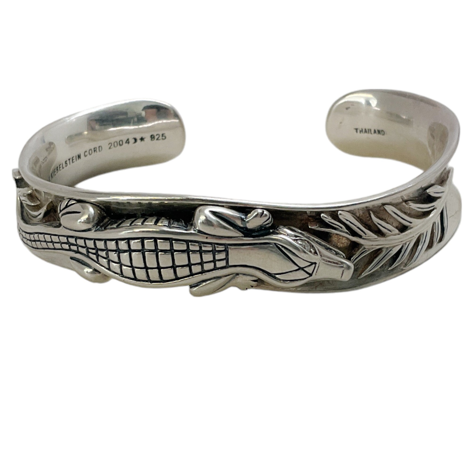 Kieselstein-Cord Sterling Silver Alligator Cuff Bracelet