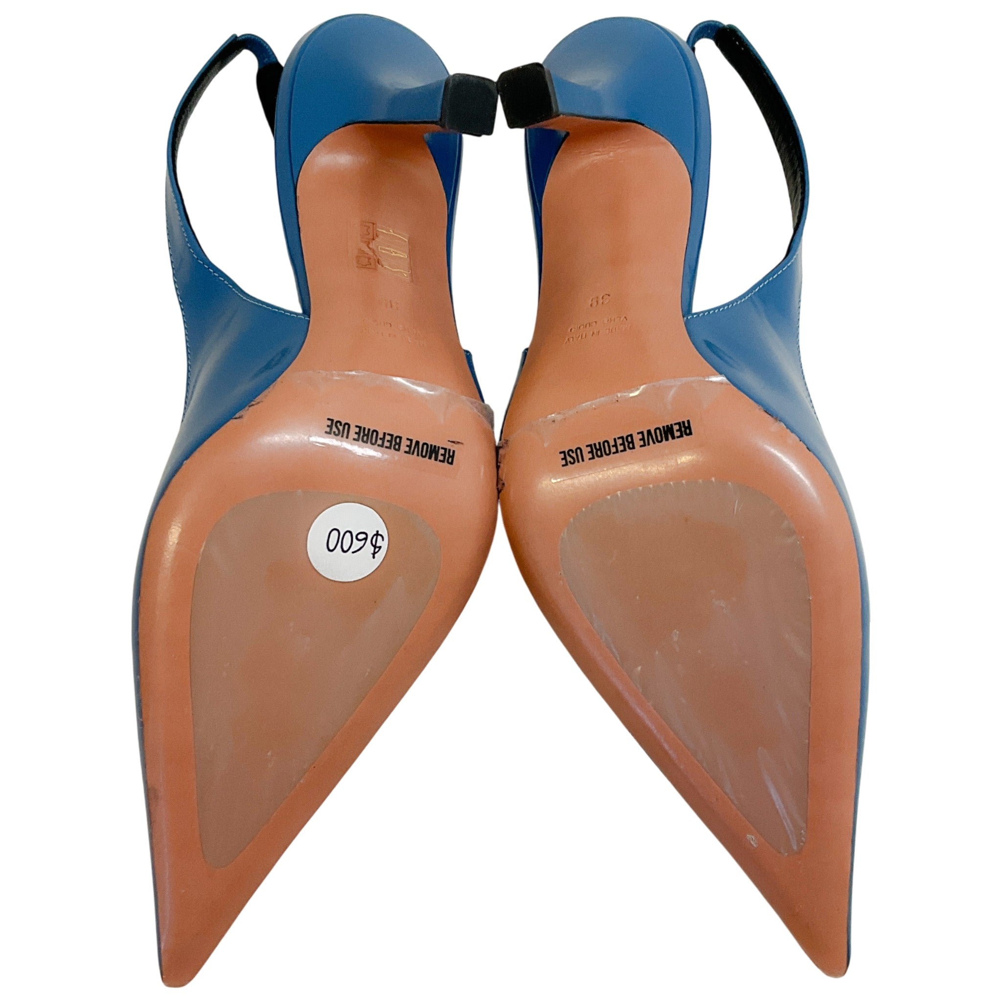 Scanlan Theodore Blue Leather Slingback Pumps
