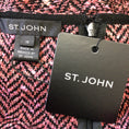 Load image into Gallery viewer, St. John Pink / Black Sleeveless Herringbone Knit Midi Dress
