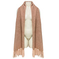 Load image into Gallery viewer, Loro Piana Light Pink Fringed Herringbone Patterned Baby Cashmere Long Scarf
