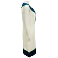 Load image into Gallery viewer, Donald Deal Ivory / Green / Navy Sleeveless Silk Crepe Shift Dress
