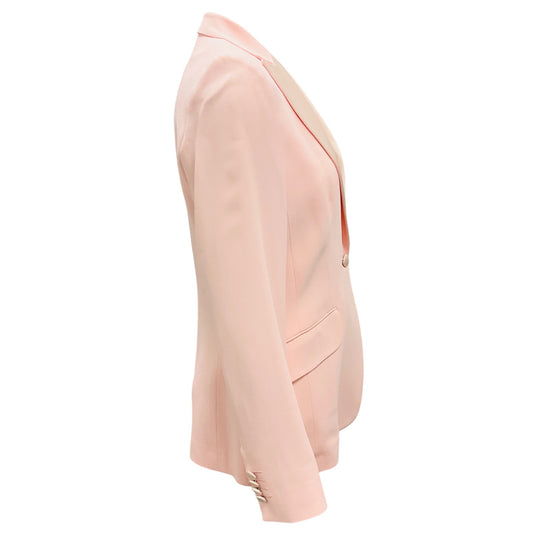 Kiton Light Pink Satin Trimmed Crepe Tuxedo Blazer