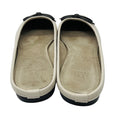Load image into Gallery viewer, Brunello Cucinelli Taupe Bow Detail Leather Ballet Mules with Monili
