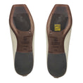 Load image into Gallery viewer, Brunello Cucinelli Taupe Bow Detail Leather Ballet Mules with Monili
