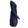 Load image into Gallery viewer, Burberry Navy Blue Belted Long Sleeved Viscose Stretch Midi Dress
