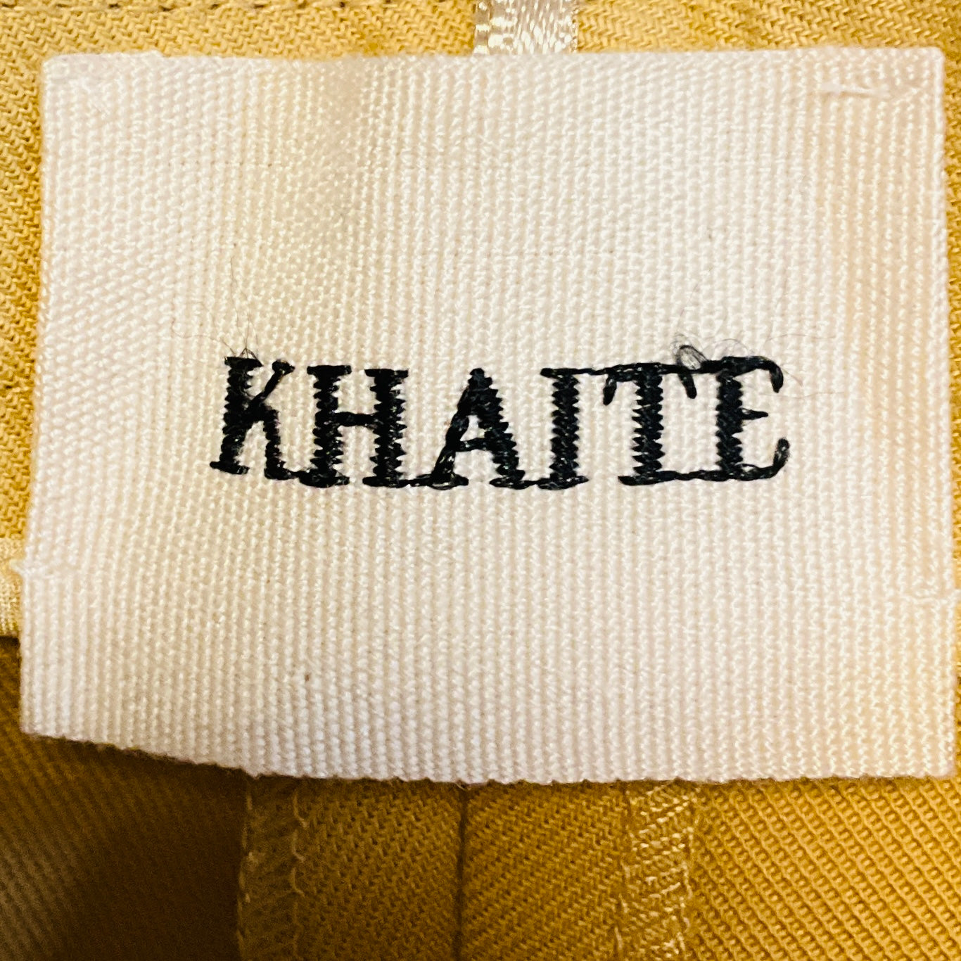Khaite Tan Wide Leg Cotton Pants / Trousers