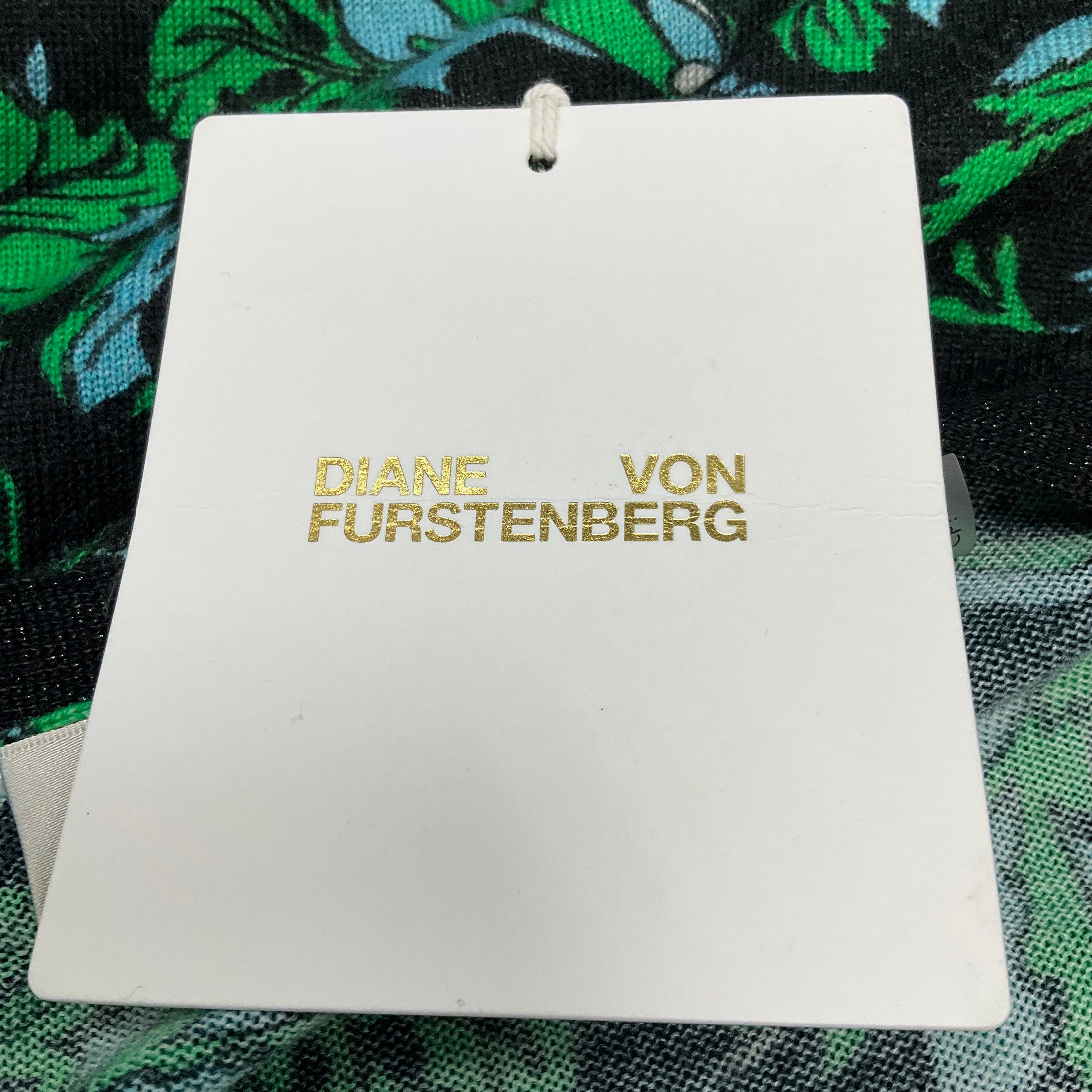 Diane Von Furstenberg Grape Leaf Black New Luella Wrap Dress