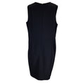Load image into Gallery viewer, Akris Black Silk Lined Sleeveless V-Neck Wool Crepe Midi Dress
