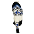 Load image into Gallery viewer, Alexander McQueen Black / Ivory / Blue Fairisle Cropped Knit Sweater
