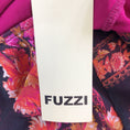 Load image into Gallery viewer, Fuzzi Black / Fuchsia Multi Floral Printed Long Sleeved Mesh Midi Dress
