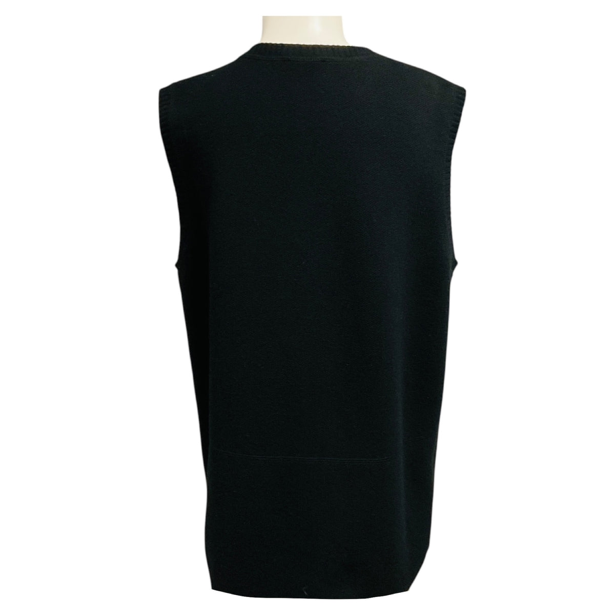 Akris Black Zip Front Sleeveless Cashmere Knit Sweater