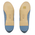 Load image into Gallery viewer, Chanel Light Blue / Turquoise CC Logo Cap Toe Suede Calfskin Ballerina Flats with Bow Detail
