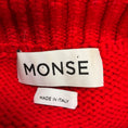 Load image into Gallery viewer, Monse Red / Ivory Cropped Wool Knit Pullover Sweater with Stripes
