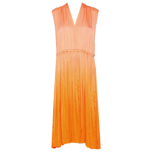 Raquel Allegra Orange Multi Daydream Sunset Dip Dye Dress