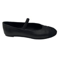 Load image into Gallery viewer, Chanel Black 2024 CC Logo Grosgrain Cap Toe and Leather Mary Jane Ballet Flats
