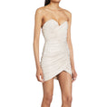 Load image into Gallery viewer, Alexandre Vauthier White / Silver Crystal Embellished Ruched Strapless Mini Dress
