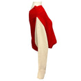Load image into Gallery viewer, Monse Red / Ivory Cropped Wool Knit Pullover Sweater with Stripes
