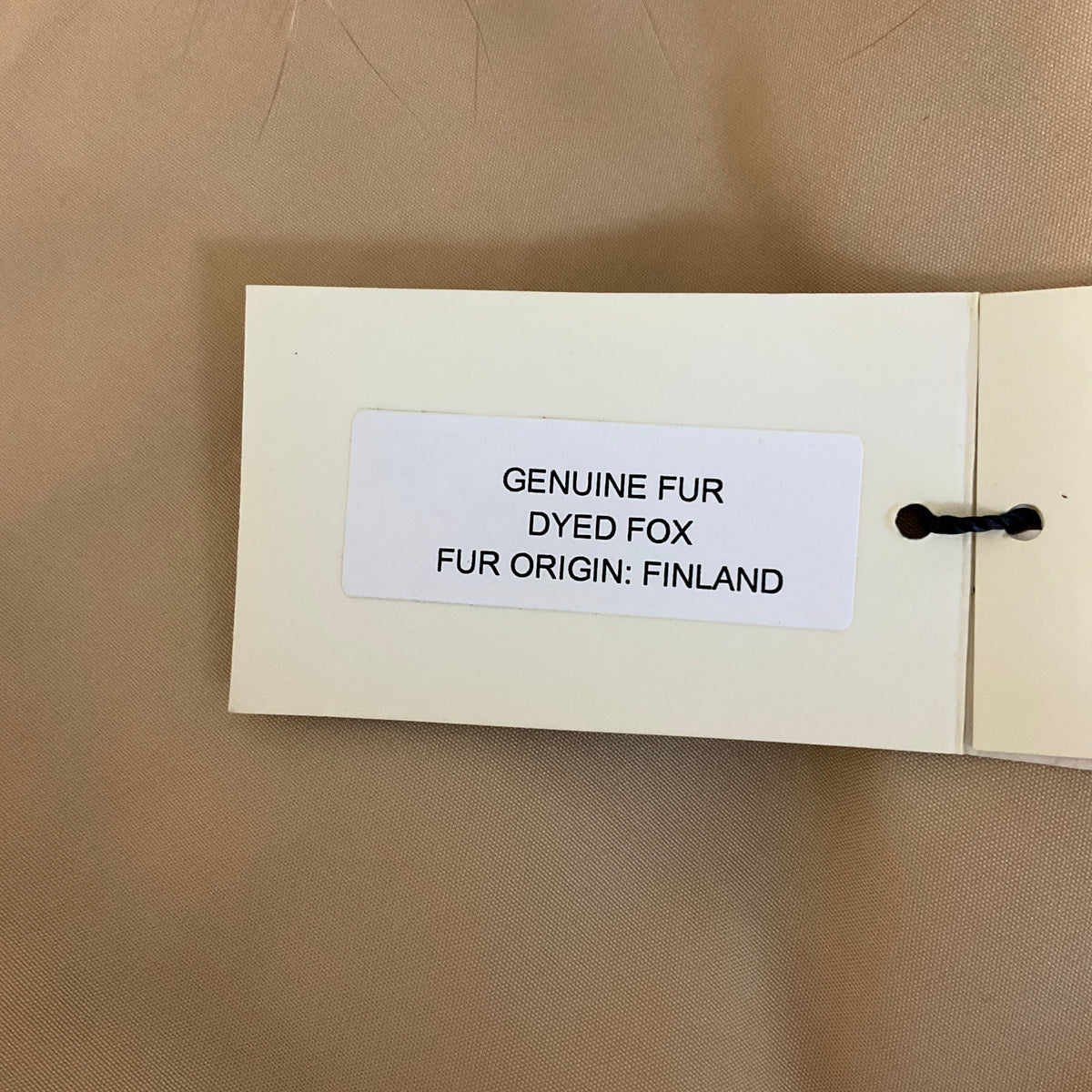 Brooks Brothers Tan Genuine Fox Fur Cape