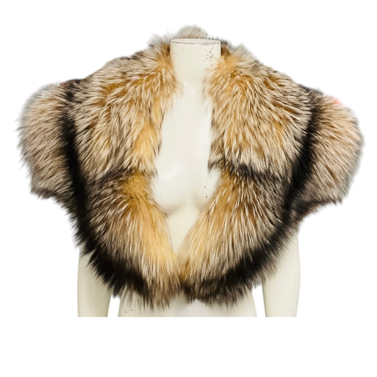 Brooks Brothers Tan Genuine Fox Fur Cape