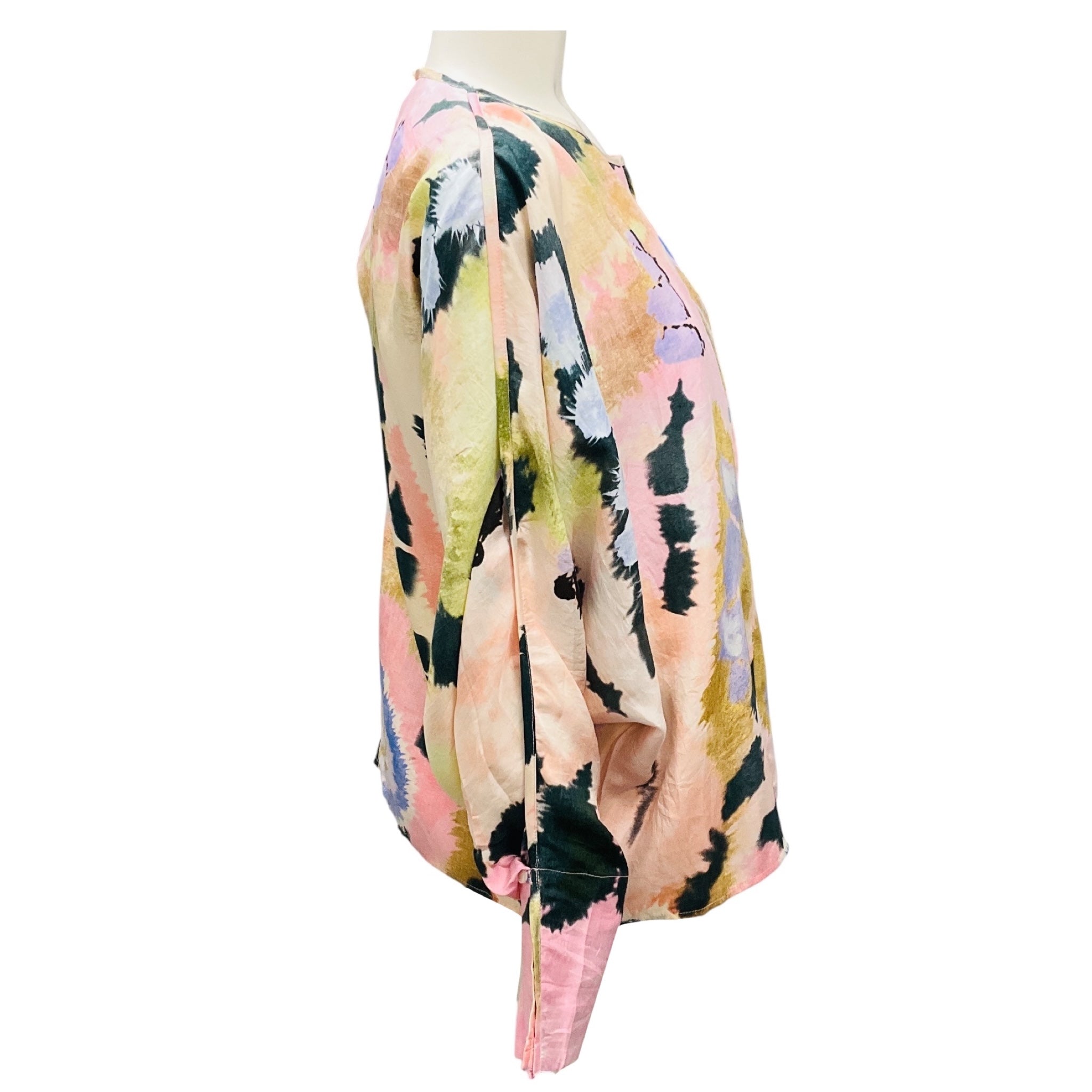 Maria Cher Salmon Blue Pergamino Davy Top