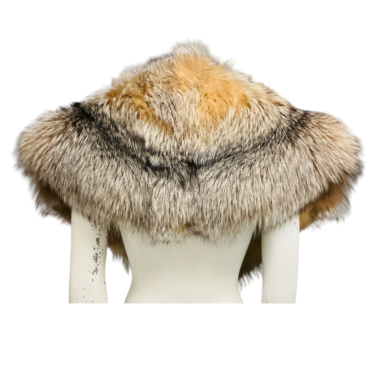 Brooks Brothers Tan Genuine Fox Fur Cape