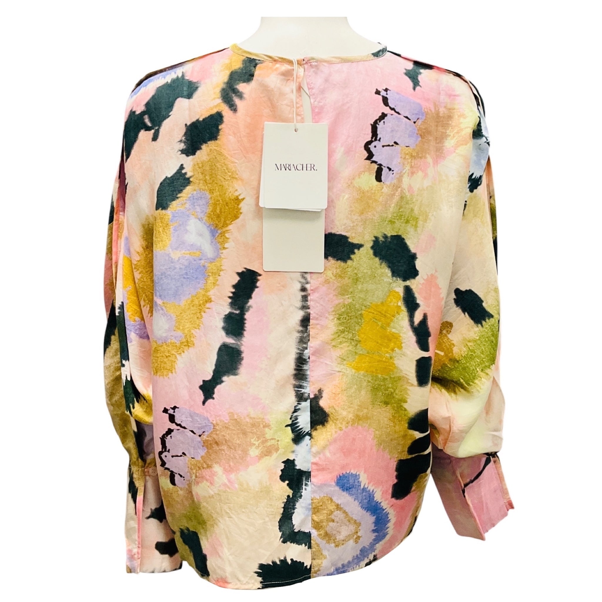 Maria Cher Salmon Blue Pergamino Davy Top