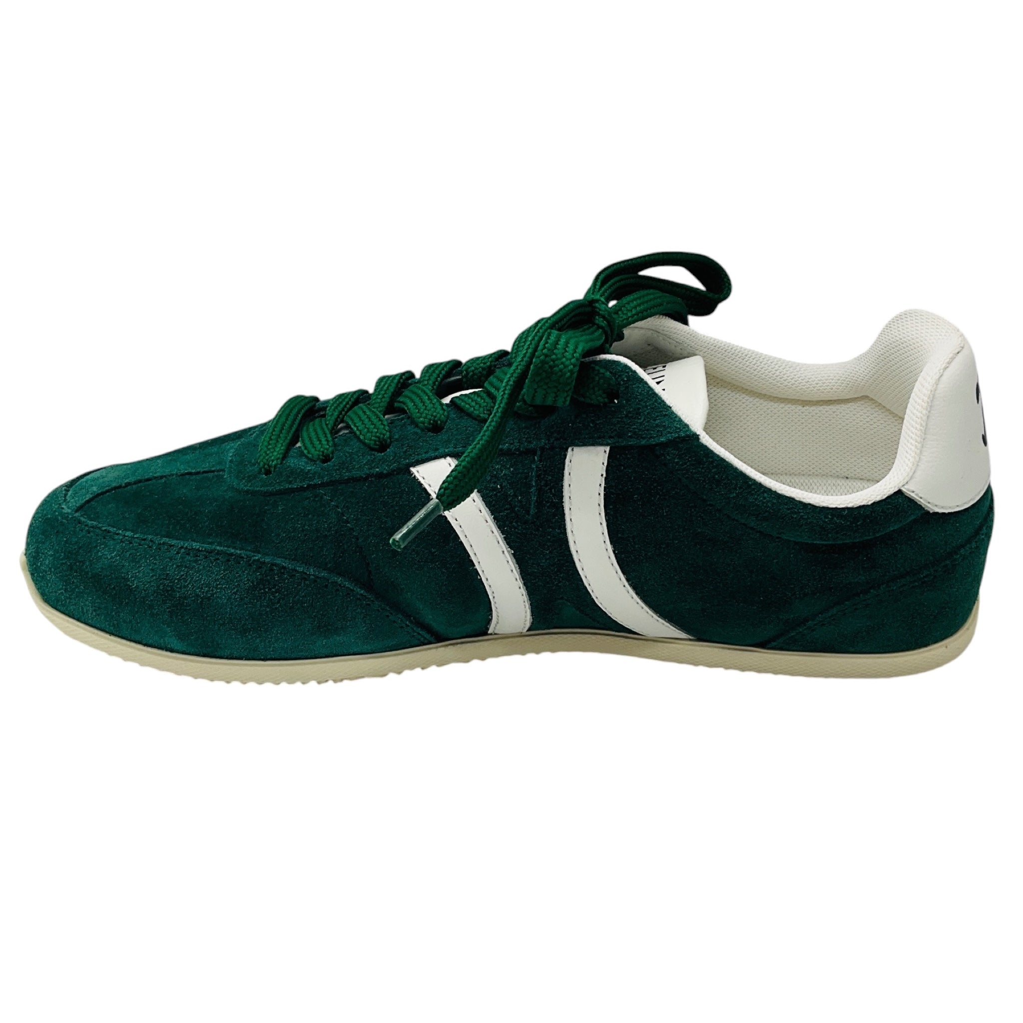 Celine Green Jogger Suede Calfskin Leather Low Top Lace Up Sneaker
