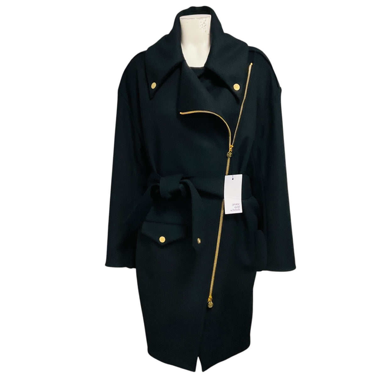 Prune Goldschmidt Black Bonnie Oversize Perfecto Coat