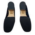 Load image into Gallery viewer, Gucci Navy Blue GG Logo Velvet Mid Heel Loafer Pumps with Gold Hardware
