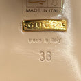 Load image into Gallery viewer, Gucci Navy Blue GG Logo Velvet Mid Heel Loafer Pumps with Gold Hardware
