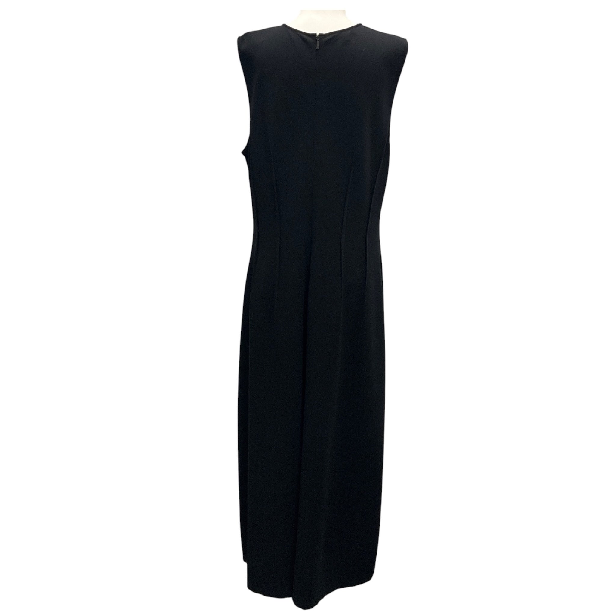 Lafayette 148 New York Black Sleeveless Stretch Jersey Maxi Dress